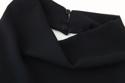 Summer Women Clothing Laminated Decoration Hanging Collar Maxi Dress Women - Wanita Store