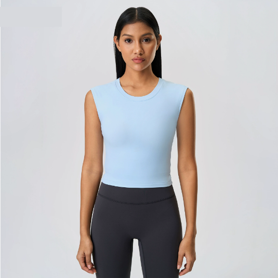 Summer Sleeveless Yoga Clothes Vest Women with Chest Pad Speed High Sense Hollow Out Cutout out Beauty Back Fitness Sports Vest