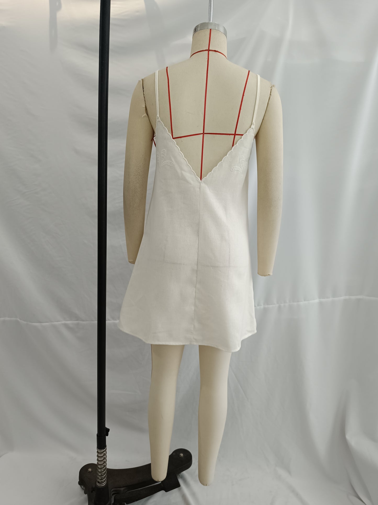 Women Clothing Women Hollow Out Cutout Embroidered Strap Dress