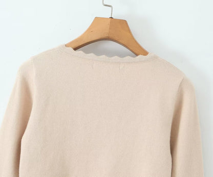 Knitted Cardigan Vest Dress Sets Women Modified Chest Waistline One Piece Long Sleeve Knitted Dress - Wanita Store