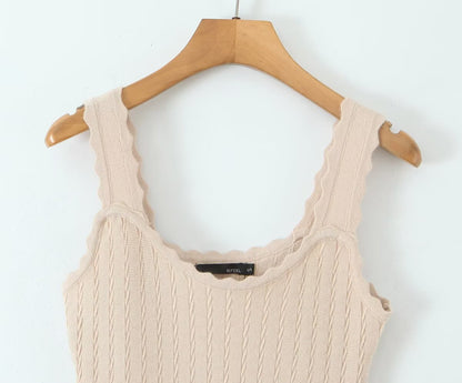 Knitted Cardigan Vest Dress Sets Women Modified Chest Waistline One Piece Long Sleeve Knitted Dress - Wanita Store