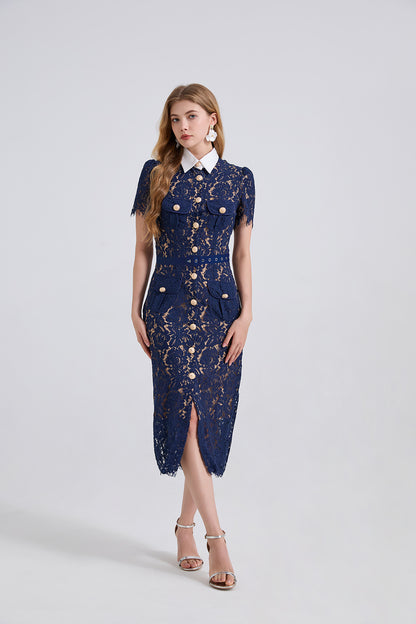 Women Lace Pocket Summer Sexy Dress - Wanita Store