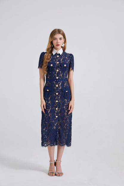 Women Lace Pocket Summer Sexy Dress - Wanita Store
