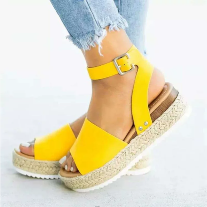 Women Sandals with Buckle Platform Wedge High Heel Sandals Women Sexy Sandals Women - Wanita Store