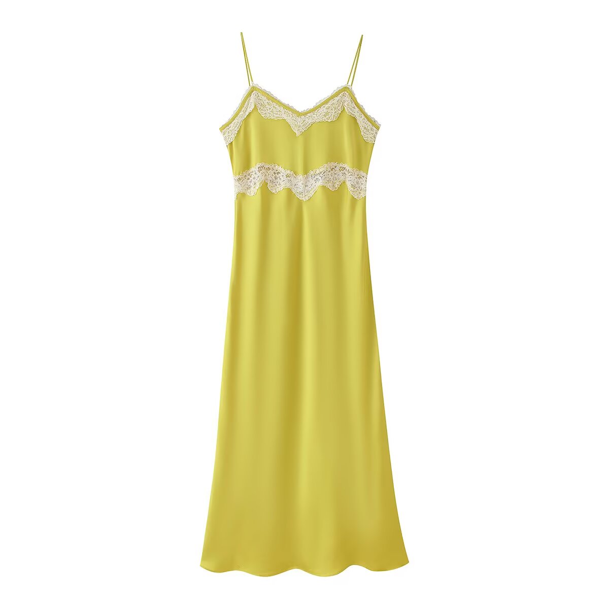 Women Clothing Summer Lace Sling Midi Dress - Wanita Store