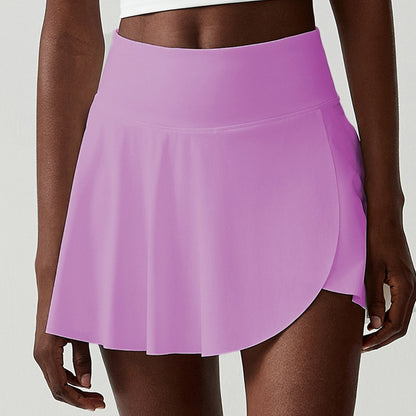 Nude Feel Quick-Drying Tennis Skirt Women Stretch Anti Wardrobe Malfunction Yoga Fitness Running Sports Skirt Women - Wanita Store