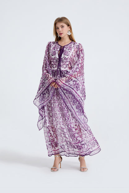 Women Spring Autumn Loose A Line Long Sleeved Dress - Wanita Store