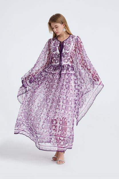 Women Spring Autumn Loose A Line Long Sleeved Dress - Wanita Store