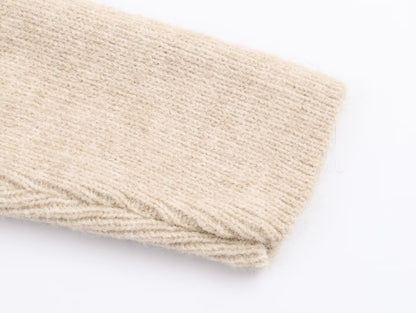 Irregular Asymmetric Turtleneck Long Sleeved Sweater Women Winter Furry Stitching Loose Sweater Top - Wanita Store