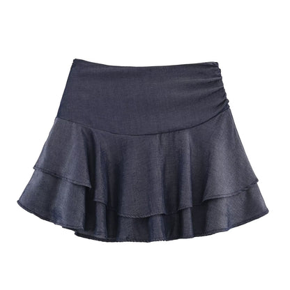 Women Clothing Western Laminated Decoration Culottes - Wanita Store