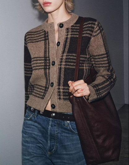 Autumn round Neck Sub Knitted Coat Picture Color Regular Sleeve - Wanita Store