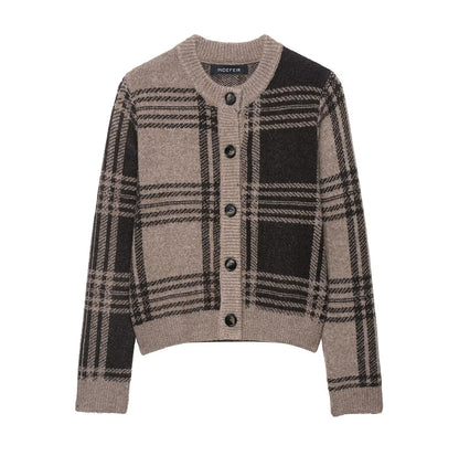 Autumn round Neck Sub Knitted Coat Picture Color Regular Sleeve - Wanita Store