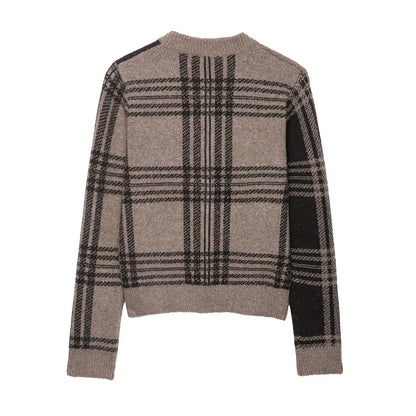 Autumn round Neck Sub Knitted Coat Picture Color Regular Sleeve - Wanita Store