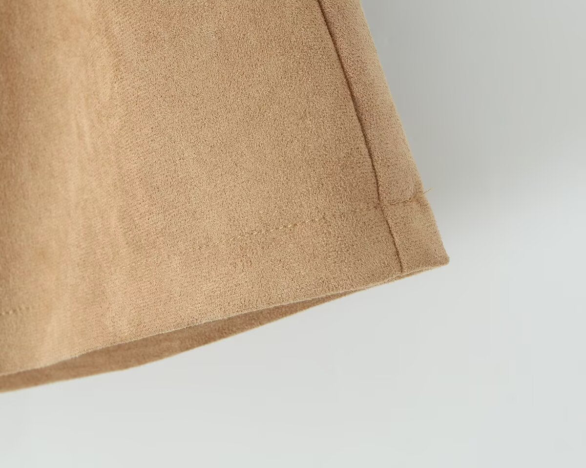 Autumn Vintage Belt Slim Fit Sheath A line Skirt with Safety Pants Skirt