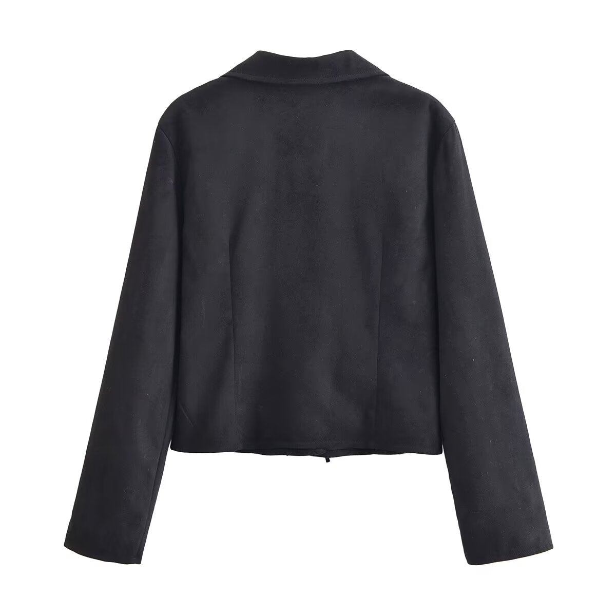 Women Clothing Winter Graceful Fashionable Suede Effect Long Sleeve Lace up Shirt - Wanita Store