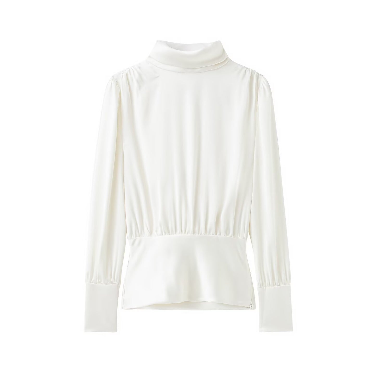 Women Clothing Top Product Silk Satin Texture Bowknot Decoration Backless Shirt - Wanita Store