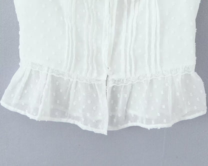 Atmosphere Lace Sleeveless Small Top Niche Lace up Waist Tight Sexy Short Sexy Shirt Vest - Wanita Store