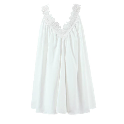Robe sexy sans manches à col en V, avec dentelle et volants
