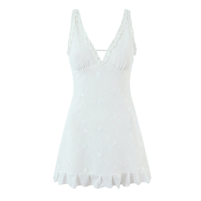 Robe Gilet en Maille Brodé pour Femmes