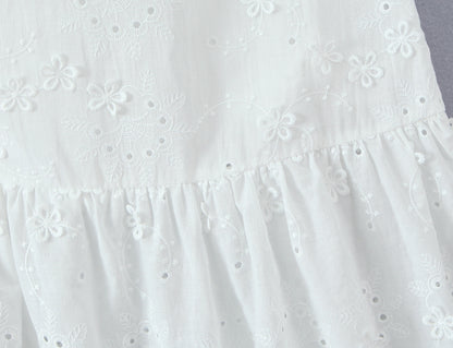 Women Clothing Exquisite Embroidered Floral Strap Dress