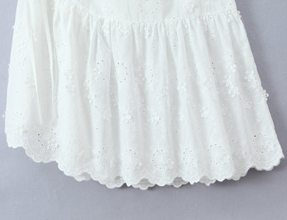 Women Clothing Exquisite Embroidered Floral Strap Dress