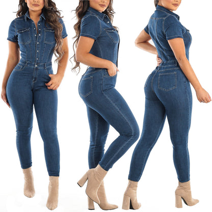 Women Sexy Denim Jumpsuit - Wanita Store