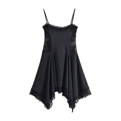 Robe Courte Sexy à Bretelles en Dentelle pour Femme - Collection Été