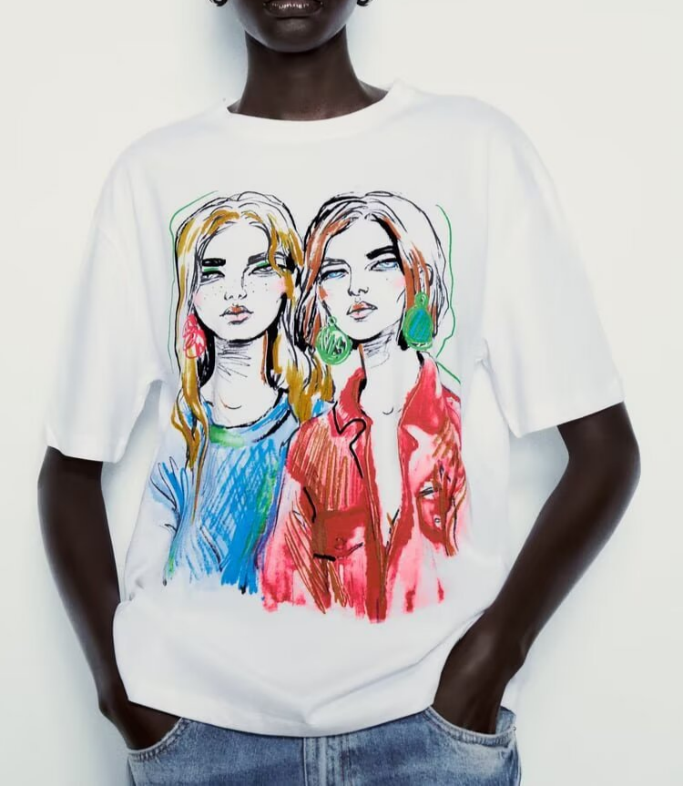 Vêtements Femme Été Décontracté Ample T-shirt Imprimé Fille Passe-Partout