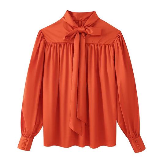 Prenda superior de mujer Camisa top con diseño plisado