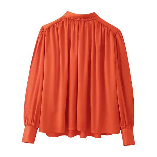 Prenda superior de mujer Camisa top con diseño plisado