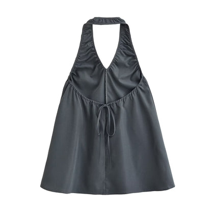 Vestido Mini Halter Sexy de Verano para Mujer