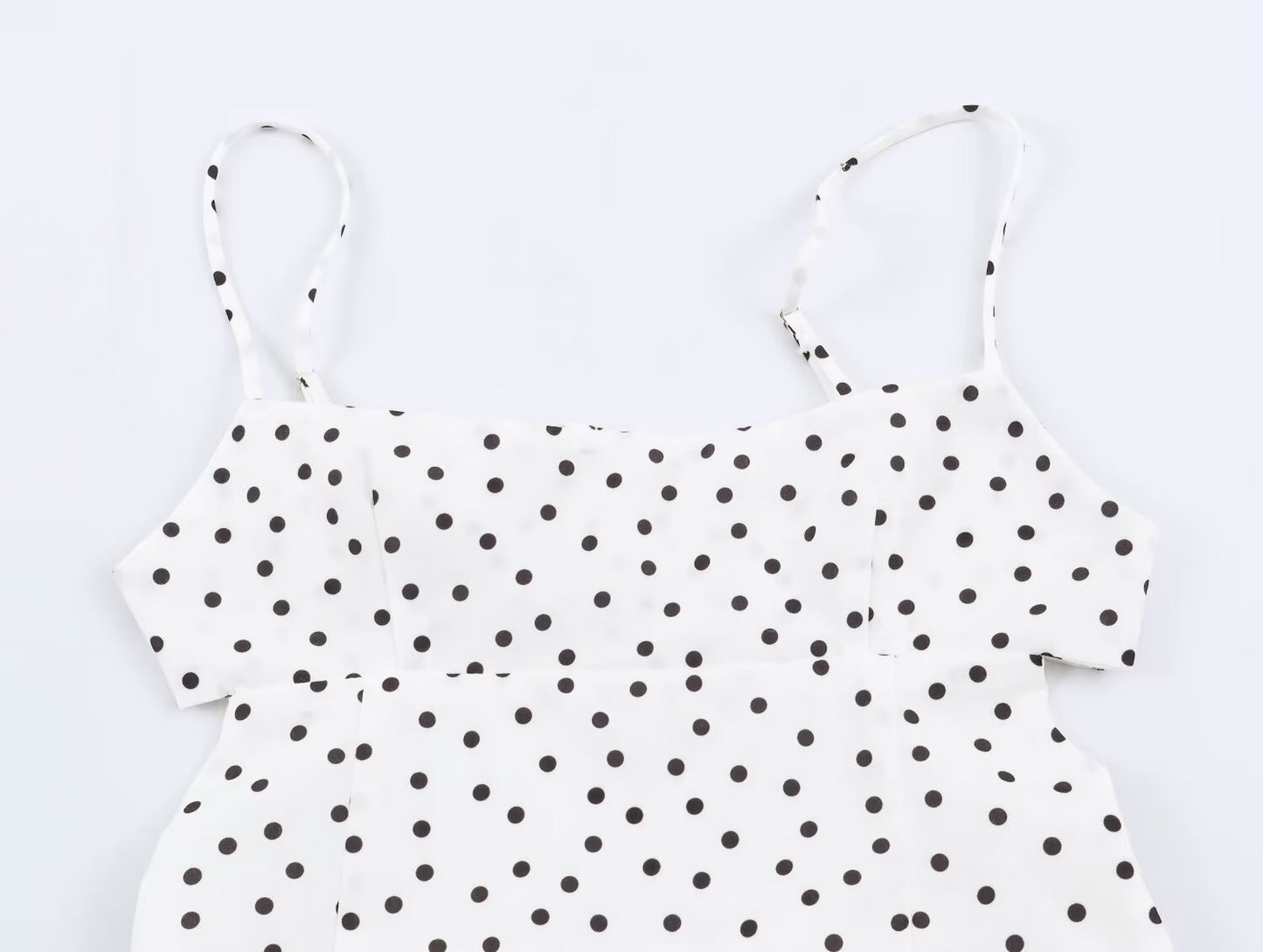 Summer All Match Graceful Fashionable Women Clothing Polka Dot Brace Midi Dress