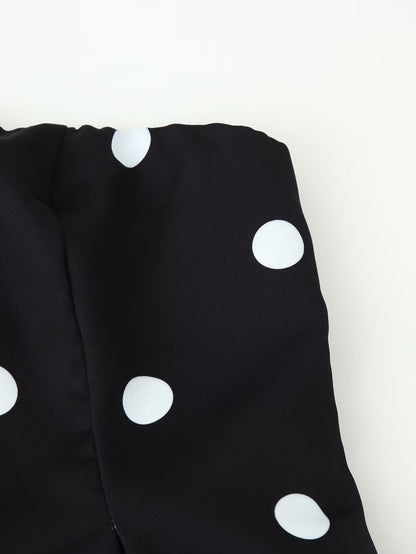Combinaison bustier à pois sans dossier, moulante, tendance et sexy pour femme, collection été