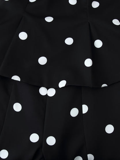 Combinaison bustier à pois sans dossier, moulante, tendance et sexy pour femme, collection été
