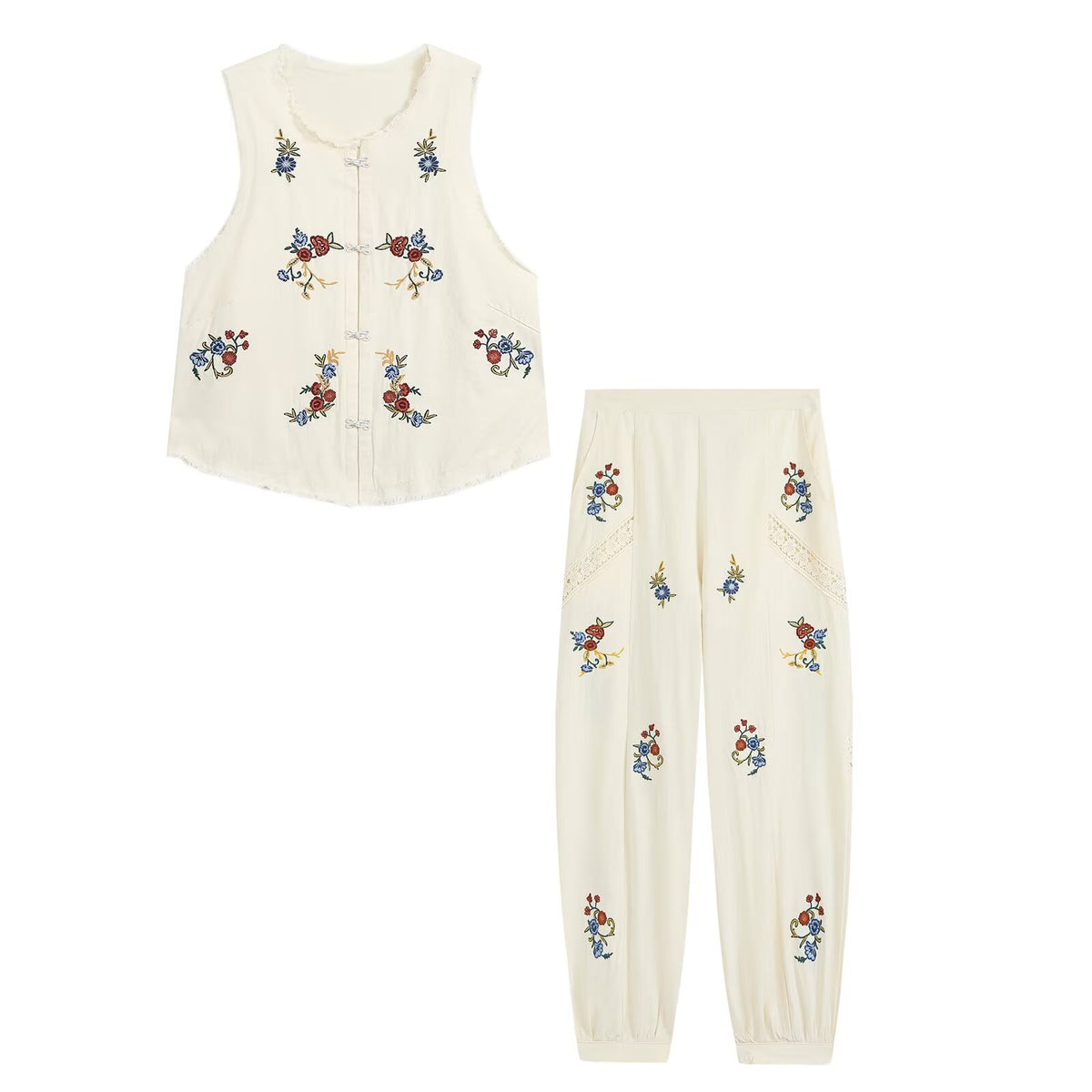 Summer Women Clothing Casual Loose Vest Top Pants Sets