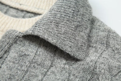Sweater Thickened Thermal Base Knitwear Autumn Winter Collared Brand Top