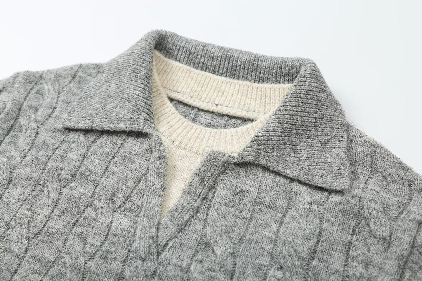Sweater Thickened Thermal Base Knitwear Autumn Winter Collared Brand Top