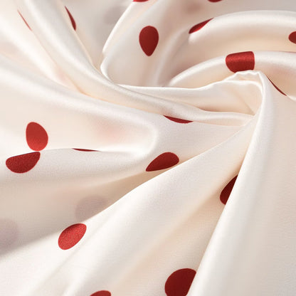 Women Clothing Summer Sweet Niche round Neck Polka Dot Print Stringy Selvedge Dress