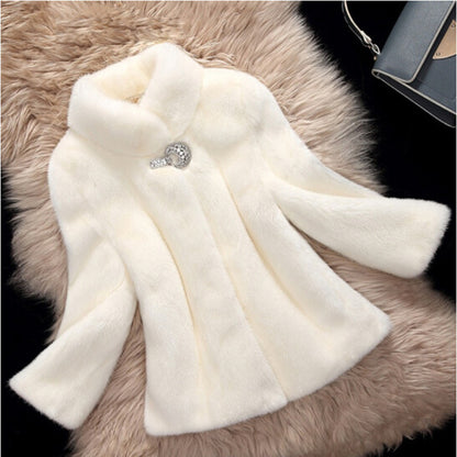 Women Overcoats Whole Mink Fur Jacket Mink Fur Stand Collar Fur Short Casual Slimming Jacket - Wanita Store