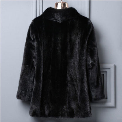 Women Overcoats Whole Mink Fur Jacket Mink Fur Stand Collar Fur Short Casual Slimming Jacket - Wanita Store
