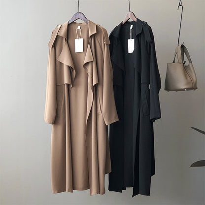 Autumn New Fashion Elegant Long Trench Coat For Women Retro British Baggy Coat Women - Wanita Store