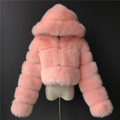 Faux Fur Coat Coat Faux Fur Factory Haining Faux Fur - Wanita Store