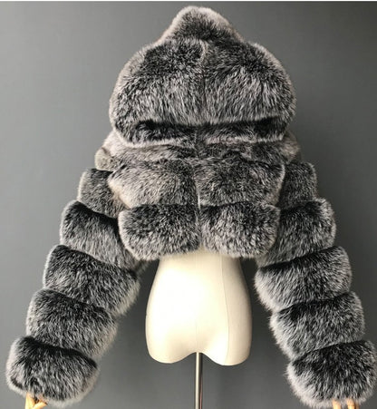 Faux Fur Coat Coat Faux Fur Factory Haining Faux Fur - Wanita Store