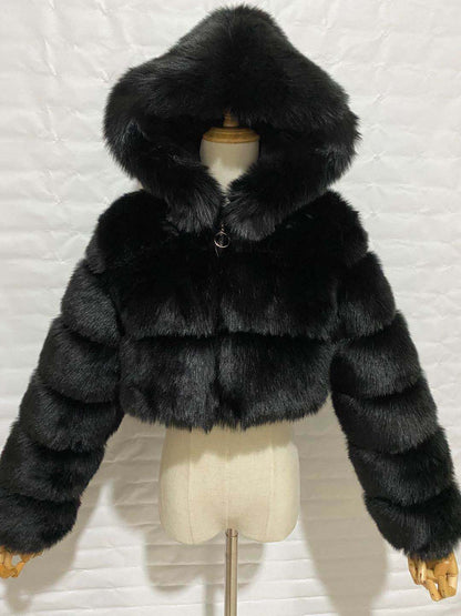 Faux Fur Coat Coat Faux Fur Factory Haining Faux Fur - Wanita Store