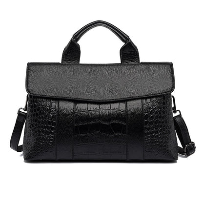 Women Handbag Embossing Boston Bags Large Capacity Work Office Bag Women Shoulder Crossbody - Wanita Store