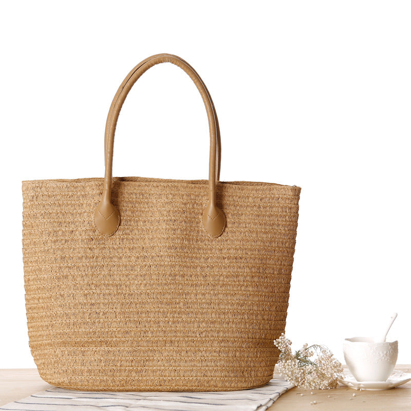 Straw Bag Shoulder Bag Simple Travel Beach Weaving Women Bag