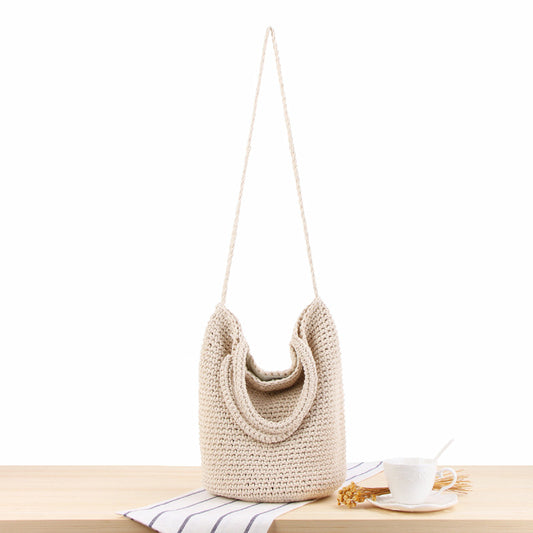 One Shoulder Woven Bag Bohemian Vacation Straw Bag