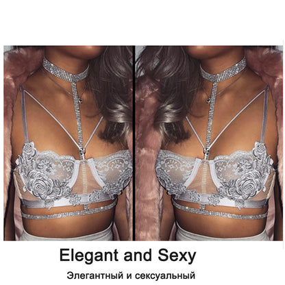 Chaîne de corps bikini sexy en strass Bijoux d'été exquis Accessoires