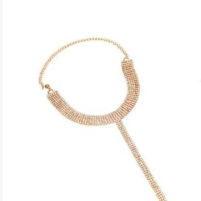 Chaîne de corps bikini sexy en strass Bijoux d'été exquis Accessoires