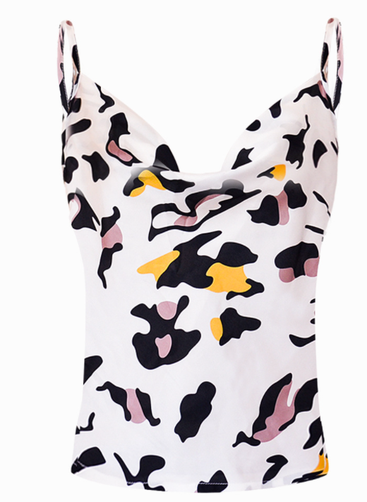 Leopard Print on White Background